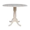 42" Round Pedestal Dual Drop Leaf Table - Unfinished - N/A - 35.5"H -Gourmet Interiors 130bc6ad 3069 4d3a 852a 3d0408e050f6
