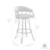 Palmdale 30" Swivel Slate Grey Faux Leather And Black Metal Bar Stool 2 Palmdale 30" Swivel Slate Grey Faux Leather And Black Metal Bar Stool -Gourmet Interiors 13d81daa 0de3 42f8 b282 b3335c80a838