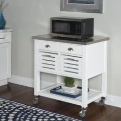 Eileen Rolling Kitchen Cart With Storage - Kitchen Cart - Stainless Steel - Grey -Gourmet Interiors 1477b16f a8ab 4904 8c97 f9cdd1dbd19f