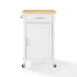 Savannah Wood Top Compact Kitchen Island/Cart - 37"H X 22.25"W X 15.75"D - Kitchen Cart - Wood - White 24 Savannah Wood Top Compact Kitchen Island/Cart - 37"H X 22.25"W X 15.75"D - Kitchen Cart - Wood - White -Gourmet Interiors 148ccf74 868c 47ca b7ca 22b2928b0176
