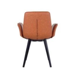 Porthos Home Valo Dining Chairs Set Of 2, Tufted PU Leather Upholstery - Brown -Gourmet Interiors 14a26842 cb5f 4f7d b4b6 5a656dc6049a