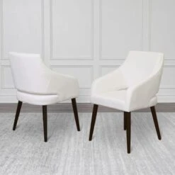 Abbyson Mansell Linen Upholstered Dining Chair - Single - Dark Blue -Gourmet Interiors 153a5478 e8fc 48d2 ac72 7208c3f921dd