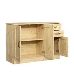 Nestfair Modern Wood Buffet Sideboard Console Table With 2 Doors - Oak -Gourmet Interiors 154e9b34 cba2 42cb 8aee 9b97fba6f1ec