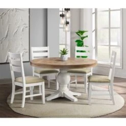 The Gray Barn Nook Round Standard Height Dining Table - White -Gourmet Interiors 1561603c eaa5 4003 9854 e2f22e1888a7