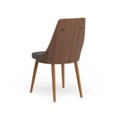Carson Carrington Arvika Mid-century Modern Walnut Wood Dining Chair - N/A - White -Gourmet Interiors 158cfb47 3902 4ef3 b13f 22c80dee9470