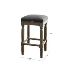 August 26" Grey Counter Stool (set Of 2) -Gourmet Interiors 15dc46ca 7a66 460d af04 6a4045db38ed