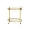 Metal Traditional Bar Cart With Lockable Wheels - Gold - Iron 2 Metal Traditional Bar Cart With Lockable Wheels - Gold - Iron -Gourmet Interiors 15e024cc cbce 49da b6a5 cd44dc284cf0