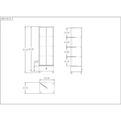 Somette Modern Black Gloss Glass Curio - Black -Gourmet Interiors 15e264a1 d578 4186 841d e5d7f0922774