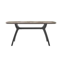 Andes Ceramic And Metal Rectangular Dining Room Table - Grey -Gourmet Interiors 16dc1ed5 c35a 4e39 bf63 64aed193d5c7