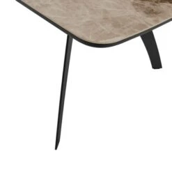 Andes Ceramic And Metal Rectangular Dining Room Table - Grey -Gourmet Interiors 16e3be70 4f9f 4f64 a837 c4c266ae5ef5