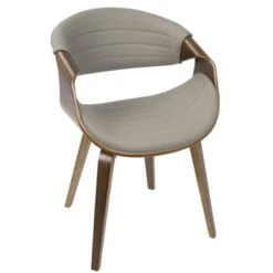 Carson Carrington Kanteborg Faux Leather/Wood Dining Chair - Cream/Walnut Wood -Gourmet Interiors 17daedee ad9c 4442 9818 ea0b04591d47
