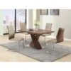 Somette Bethal Chrome-finished Metal And Wood Dining Table - Brown/Chrome - 36"x 56" - 36"x 56" - Walnut