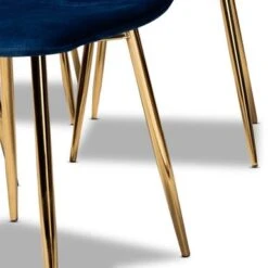 Carson Carrington Baengling Upholstered 4-piece Dining Chair Set - Navy Blue -Gourmet Interiors 1850935a b7ab 47c3 ada2 df3951b5415e