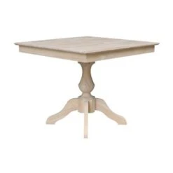 36" X 36" Square Top Pedestal Table - Unfinished - 35.9"H -Gourmet Interiors 187f5338 76b3 42a3 95b5 20e7bc9e3ebb