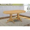 East West Furniture Rectangular Round Corner Dining Table With 17 Inch Self Storage Leaf ( Color Options Available) - VAT-OAK-TP -Gourmet Interiors 18a96b82 cfd5 47b8 9beb f2b05fa75ff9