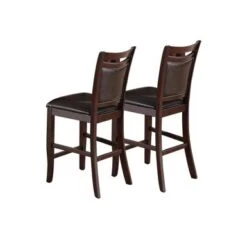 Dark Espresso Upholstered Dining Chairs, Set Of 2 - Counter Height -Gourmet Interiors 18d3dcaf eeb8 4bff 95c1 0200ccfb8450