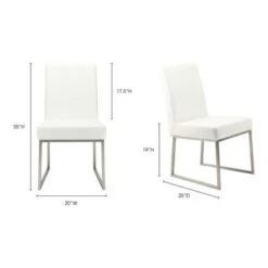 Aurelle Home Seville Modern White Dining Chair - 28" X 32" X 21" - Dining Chair -Gourmet Interiors 19260a4d 028d 44fe b45d 4b475ed8714e