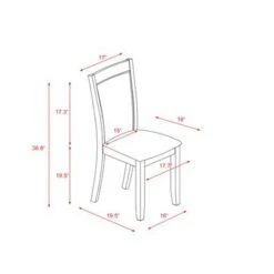 East West Furniture Dinette Set, A Dinner Table And Padded Chairs With Linen Fabric Seat (Pieces Option) - V796MZN32-5 -Gourmet Interiors 192cddda c16e 4447 9813 55bee1c960af