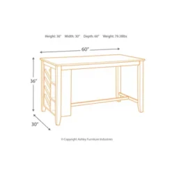 Rokane Rectangular Counter Table W/Storage -Gourmet Interiors 1942d14c e927 4bae a334 74d401397d22
