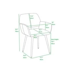 Modern Open Back Upholstered Dining Chair With Wood Legs - Green 14 Modern Open Back Upholstered Dining Chair With Wood Legs - Green -Gourmet Interiors 199466f7 1e08 4eb3 a461 4215b22b47db