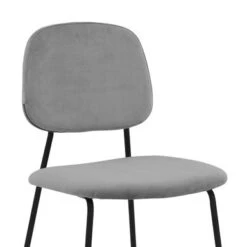 Lucy Grey Velvet And Metal Dining Room Chairs - Set Of 2 - Set Of 2 - Grey - Dining Height -Gourmet Interiors 19cfc50e 9fc8 4f0e 9b6f 1ef20e463ab4