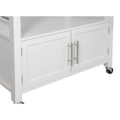 Chestley Kitchen Cart With Granite Top White -Gourmet Interiors 19f07afb 7b5d 42d9 970e f3fbd4ff6c3b