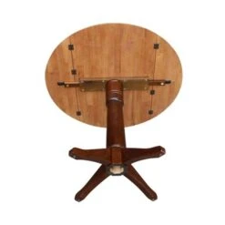 Round Dual Drop Leaf 42" Pedestal Table - Cinnamon/Espresso - 42.3" H -Gourmet Interiors 1a75b967 6239 4b8e ac88 44a19e7e7388