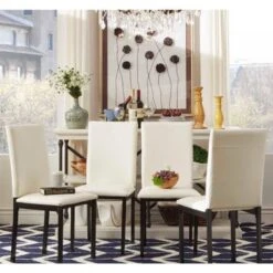 Darcy Metal Upholstered Dining Chair (Set Of 4) By INSPIRE Q Bold - White