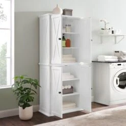 Clifton Tall Pantry - 30"W X 15.75"D X 72"H - White -Gourmet Interiors 1ac61818 e7a7 4dd0 96cb c3db4ef3764d