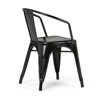 WYNDENHALL Elisse Industrial Metal Dining Arm Chair (Set Of 2), Fully Assembled - 20.6"w X 19.7"d X 28.3"h - Distressed Black And Silver 18 WYNDENHALL Elisse Industrial Metal Dining Arm Chair (Set Of 2), Fully Assembled - 20.6"w X 19.7"d X 28.3"h - Distressed Black And Silver - Image 16