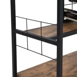 Bar&Serving Cart With Glass Holder And Wine Rack, 3-Tier Kitchen Trolley With Tempered Glass Shelves And Chrome-Finished - Brown 34 Bar&Serving Cart With Glass Holder And Wine Rack, 3-Tier Kitchen Trolley With Tempered Glass Shelves And Chrome-Finished - Brown -Gourmet Interiors 1b9fbe3c 17be 4053 a81d fb4e9e09ece9