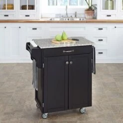 Copper Grove Hilo Cuisine Cart Black Finish Granite Top - Kitchen Cart - Granite/Marble - Black -Gourmet Interiors 1bef01f8 0729 431a 9995 a1297991d19a