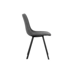 LeisureMod Markley Modern Leather Dining Chair With Metal Leg Set Of 2 - Charcoal Black -Gourmet Interiors 1bfadc13 b55a 4828 9e8e ee08e215cb4c