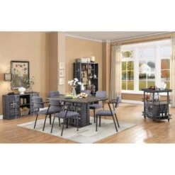 ACME Cargo Dining Table In Antique Walnut & Gunmetal -Gourmet Interiors 1c8d1cf2 5b65 4f67 8499 2d26ea7892e9