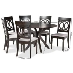 Baxton Studio Jessie Modern And Contemporary 7-Piece Dining Set - Walnut -Gourmet Interiors 1cc83da8 ab74 4c6b b8c2 568ef9032e1c