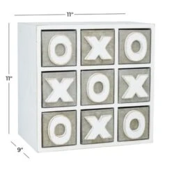 White Wood Traditional Tic Tac Toe Cabinet - 11 X 9 X 11 - White - 11 X 9 X 11 -Gourmet Interiors 1d2bea82 9734 42ec 9042 cef32171c9c9