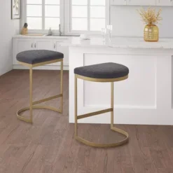 Rylee Charcoal/Antique Gold Counter Stool