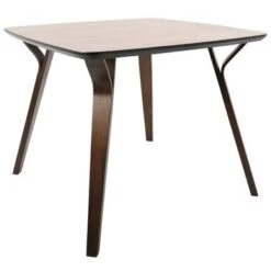 Folia Mid-century Modern Square Dining Table - Walnut -Gourmet Interiors 1e77d03e 8383 4670 bd83 d1ec00569e63