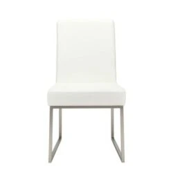 Aurelle Home Seville Modern White Dining Chair - 28" X 32" X 21" - Dining Chair -Gourmet Interiors 1ee7ddf6 a8c5 4784 bc66 58aa04743070