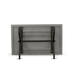 Dining Room Set - A Rectangular Table And Upholstered Dining Chairs - Cement And Black Finish (Pieces Options) - X696DR124-5 -Gourmet Interiors 1f0c308a 2818 4e7a b234 f32143080652