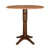 Round Dual Drop Leaf 42" Pedestal Table - Cinnamon/Espresso - 42.3" H -Gourmet Interiors 1f53a4df 1295 441c 90b1 ed2617bee050