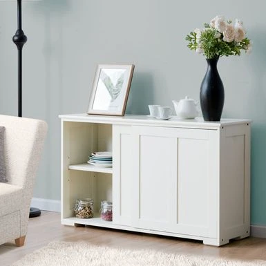 Copper Grove Okhangaron Wooden Storage Cabinet With Sliding Doors - Brown 4 Copper Grove Okhangaron Wooden Storage Cabinet With Sliding Doors - Brown - Image 2