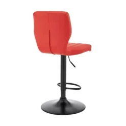 Bardot Adjustable Height Red Faux Leather Swivel Bar Stool -Gourmet Interiors 1f84bd9b 4de1 4484 98bc 29210045f89d