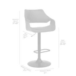 Aspen Adjustable Swivel Grey Faux Leather And Walnut Wood Bar Stool With Black Base -Gourmet Interiors 2043ff9d 078d 477a a5f1 1eb630e9dcaf