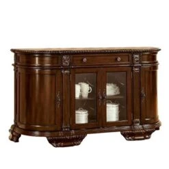 Traditional Round Server In Brown Cherry - Cherry Brown -Gourmet Interiors 205c2966 6595 4d4e a8d5 b762469441ee