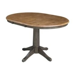 36" Round Extension Dining Table With 4 Madrid Chairs - Distressed Oak -Gourmet Interiors 2064d26e b326 4e94 b9c3 be10bdac8797