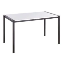 Carbon Loft Yadriel Industrial Black Metal Dining Table - Black Wood & Black Metal -Gourmet Interiors 214a1552 0ec4 4d71 b55f e55a55c6bb85
