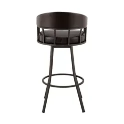 Palmdale 26" Swivel Brown Faux Leather And Java Brown Metal Bar Stool -Gourmet Interiors 21c97960 80c2 4d64 a680 9a52ab57d27f