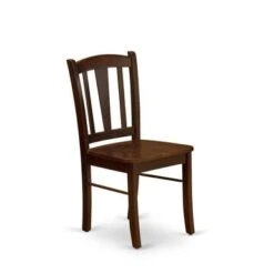 East West Furniture Dining Room Table Set- Kitchen Chairs And Dining Room Table - Wooden Seat - Mahogany Finish (Pieces Option) - HBDL3-MAH-W -Gourmet Interiors 22228a97 ebe3 4599 8c9a ffa57eb813d7