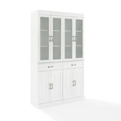 Stanton 2Pc Glass Door Pantry Set - 14.5"x47.5"x78" - White -Gourmet Interiors 22376e0e f149 46e8 b3be 3ace146e10eb